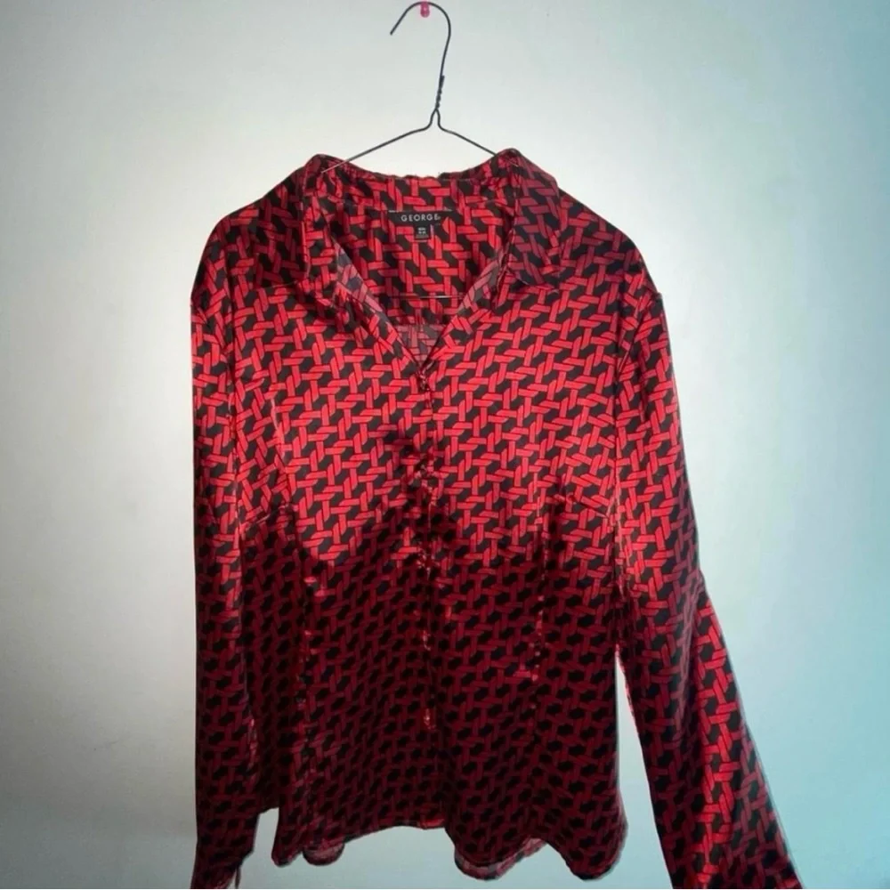 Printed button up blouses set bundle